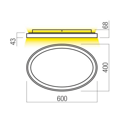 Redo 01-3806 - Oprawa sufitowa LED NOBU z możliwością ściemniania LED/60W/230V 3000/4000K CRI 90 biała