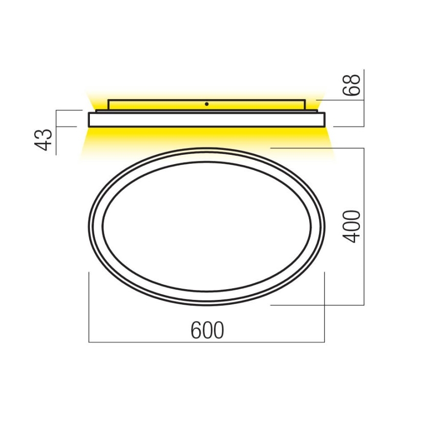 Redo 01-3806 - Oprawa sufitowa LED NOBU z możliwością ściemniania LED/60W/230V 3000/4000K CRI 90 biała