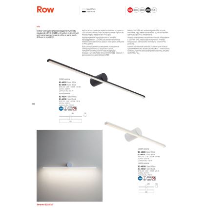 Redo 01-4034 - LED Łazienkowe oświetlenie lustra ROW LED/18W/230V 90 cm IP44 biały