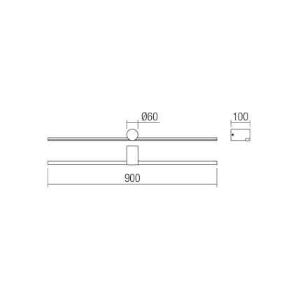 Redo 01-4034 - LED Łazienkowe oświetlenie lustra ROW LED/18W/230V 90 cm IP44 biały
