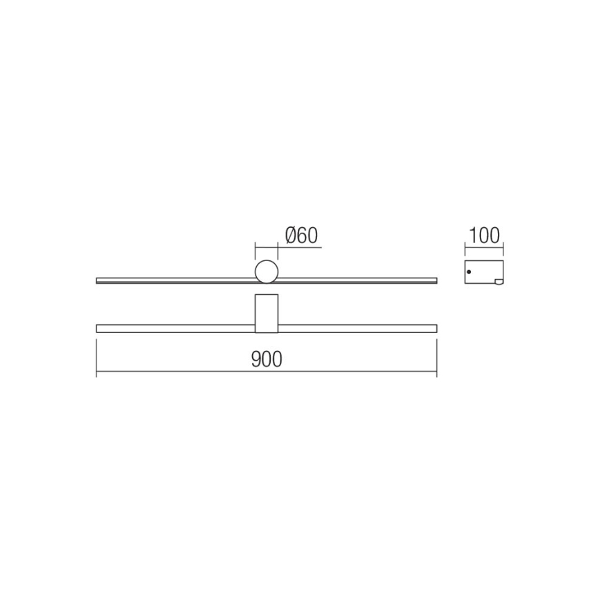 Redo 01-4034 - LED Łazienkowe oświetlenie lustra ROW LED/18W/230V 90 cm IP44 biały