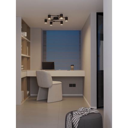 Redo 01-4048 - Oświetlenie punktowe WEBB 6xGU10/10W/230V czarne