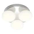 Redo 01-4306 - LED plafon łazienkowy OVUM 3xLED/5W/230V 3000/4000K CRI 90 śr. 24 cm IP44 biały/chrom błyszczący