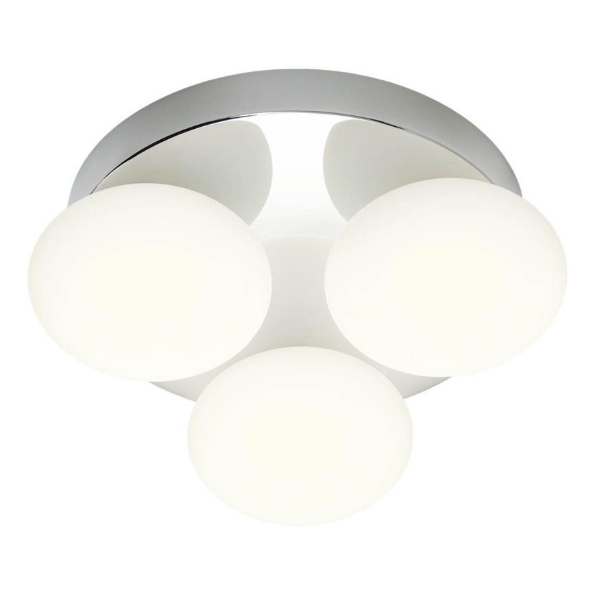Redo 01-4306 - LED plafon łazienkowy OVUM 3xLED/5W/230V 3000/4000K CRI 90 śr. 24 cm IP44 biały/chrom błyszczący