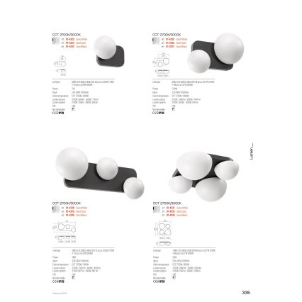 Redo 01-4332 - oprawa sufitowa LED LUMIEN 4xLED/26W/230V 2700/3000K CRI 90 biały/złoty