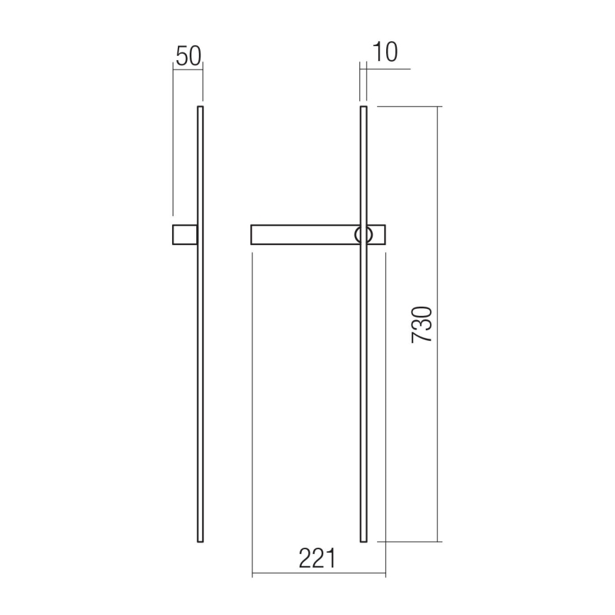 Redo 01-4672 - LED kinkiet TANGENT LED/6W/230V 2700/2850/3000K 73 cm CRI 90 złoty