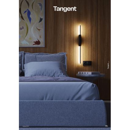 Redo 01-4675 - LED kinkiet TANGENT LED/9W/230V 2700/2850/3000K 73 cm CRI 90 czarny