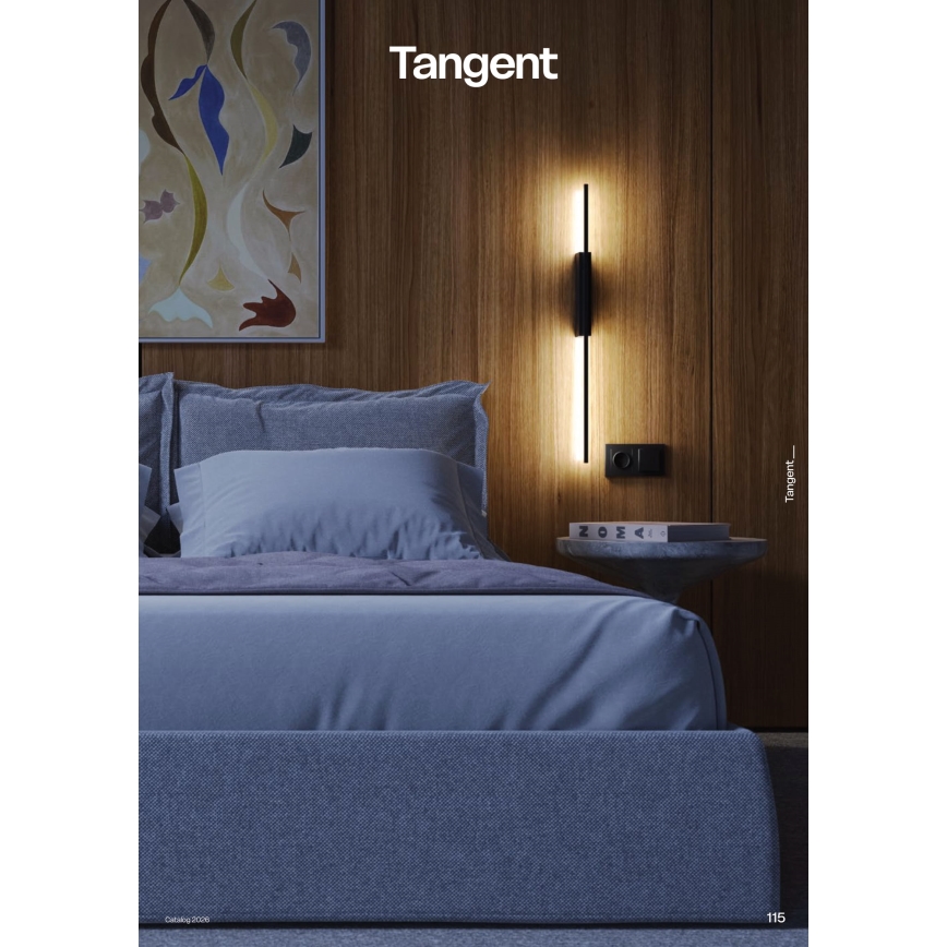 Redo 01-4675 - LED kinkiet TANGENT LED/9W/230V 2700/2850/3000K 73 cm CRI 90 czarny