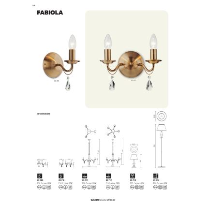 Redo 02-710 - Kinkiet FABIOLA 2xE14/28W/230V