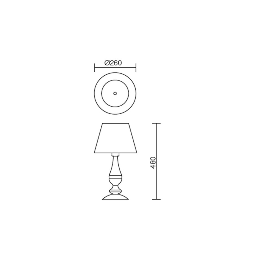 Redo 02-713 - Lampa stołowa FABIOLA 1xE27/28W/230V