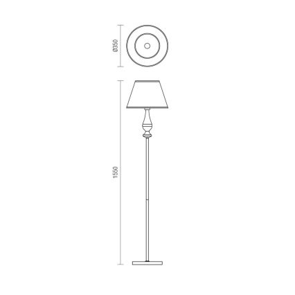 Redo 02-714 - Lampa podłogowa FABIOLA 1xE27/42W/230V