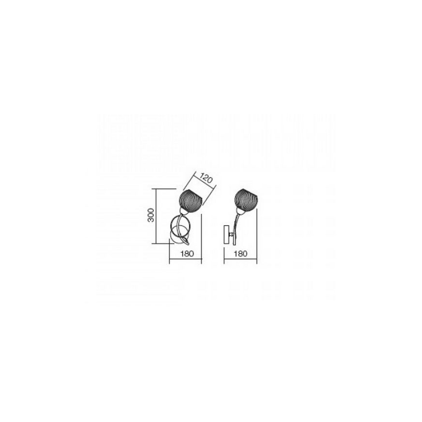Redo 02-793 - Kinkiet ANNE 1xE14/28W/230V