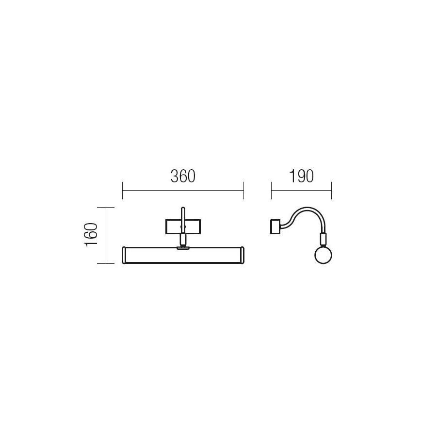 Redo 02-844 - Kinkiet do obrazów CAIRO 2xE14/28W/230V 36 cm biały