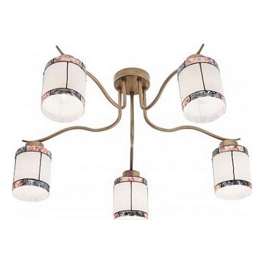 Redo 02-888 - Żyrandol natynkowy DEKOR 5xE27/42W/230V śr. 52,3 cm brąz