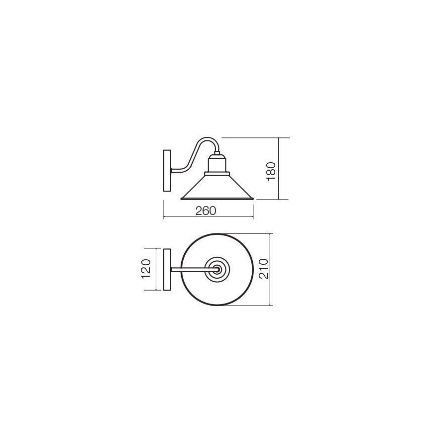 Redo 02-934 - Kinkiet VERNER 1xE27/42W/230V