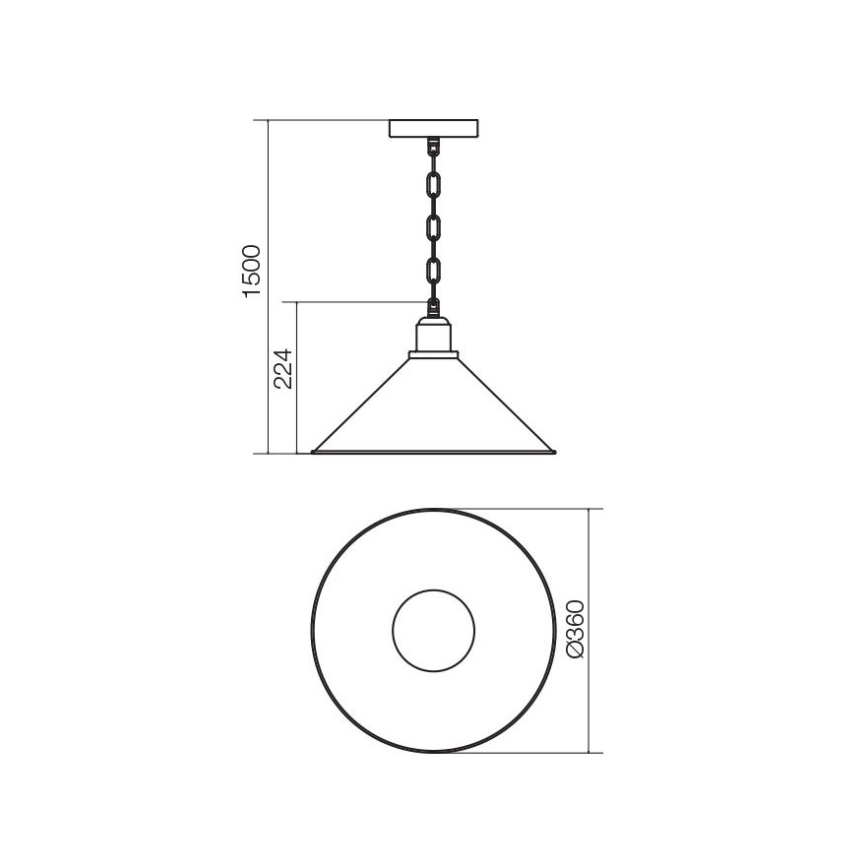 Redo 02-937 - Żyrandol na łańcuchu VERNER 1xE27/42W/230V