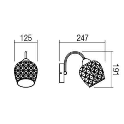 Redo 02-947 - Kinkiet CALLISTO 1xE27/42W/230V