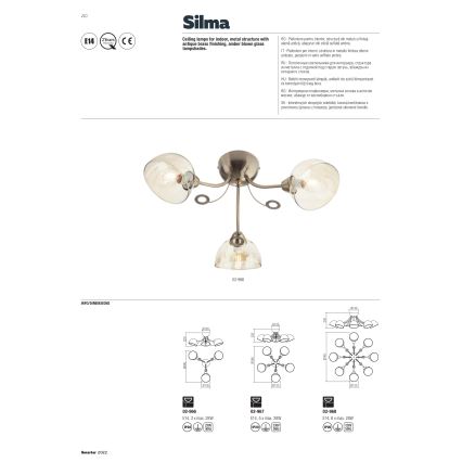 Redo 02-968 - Żyrandol SILMA 8xE14/40W/230V