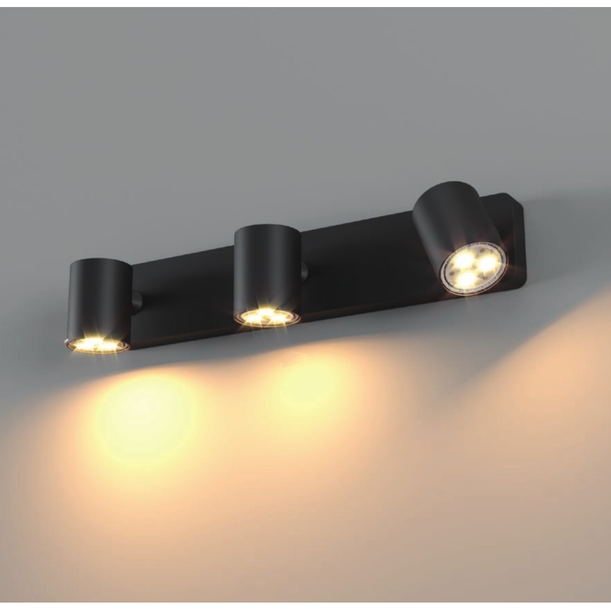 Redo 04-474 - Oprawa punktowa CAMEO 3xGU10/35W/230V czarna