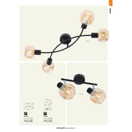 Redo 04-483 - Kinkiet punktowy AMBER 1xE14/28W/230V