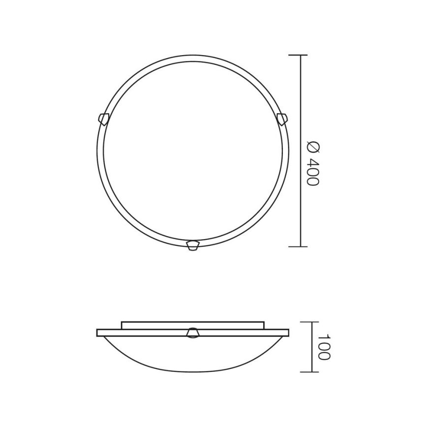 Redo 05-391 - Plafon VIRGINIA 2xE27/42W/230V Ø 40 cm kremowy
