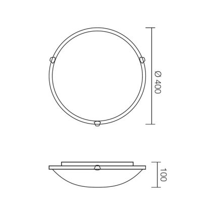 Redo 05-393 - Lampa sufitowa VIRGINIA 2xE27/42W/230V śr. 40 cm beżowa