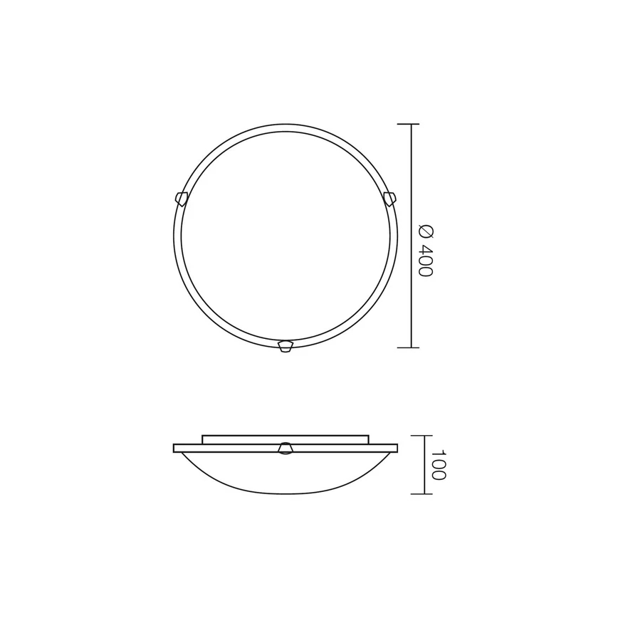 Redo 05-393 - Lampa sufitowa VIRGINIA 2xE27/42W/230V śr. 40 cm beżowa