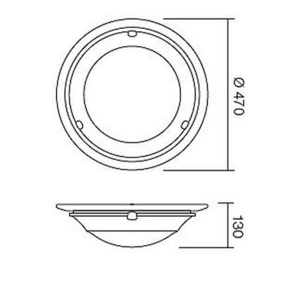 Redo 05-430 - Lampa sufitowa ANTICA 2xE27/42W/230V