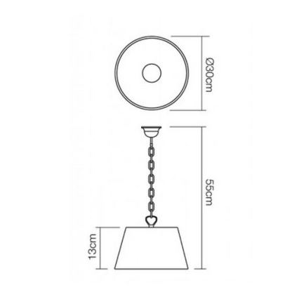 Redo 05-644 - Żyrandol na łańcuchu ISIS 1xE27/42W/230V