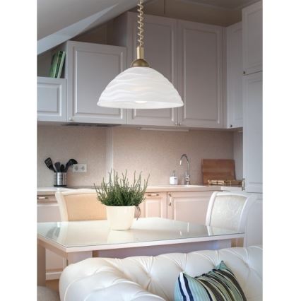 Redo 05-794 - Żyrandol regulowany MAREEA 1xE27/42W/230V biały