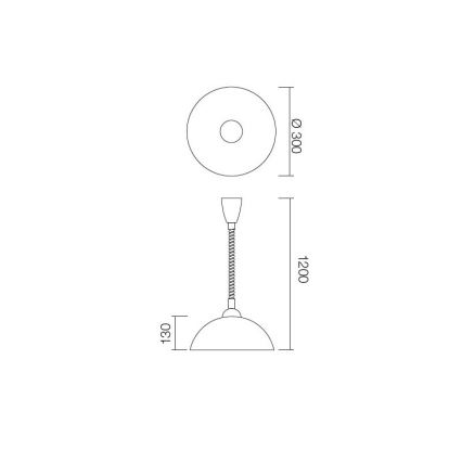 Redo 05-794 - Żyrandol regulowany MAREEA 1xE27/42W/230V biały