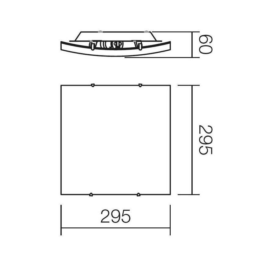 Redo 05-812 - Lampa sufitowa SHAKE 1xE27/42W/230V 29,5x29,5 cm biała