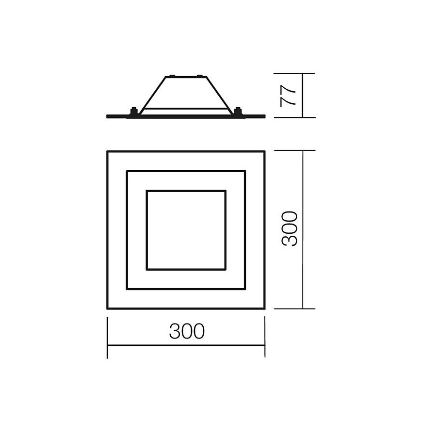 Redo 05-828 - Lampa sufitowa SPECTRE 1xE14/28W/230V 30x30 cm błyszczący chrom/biały