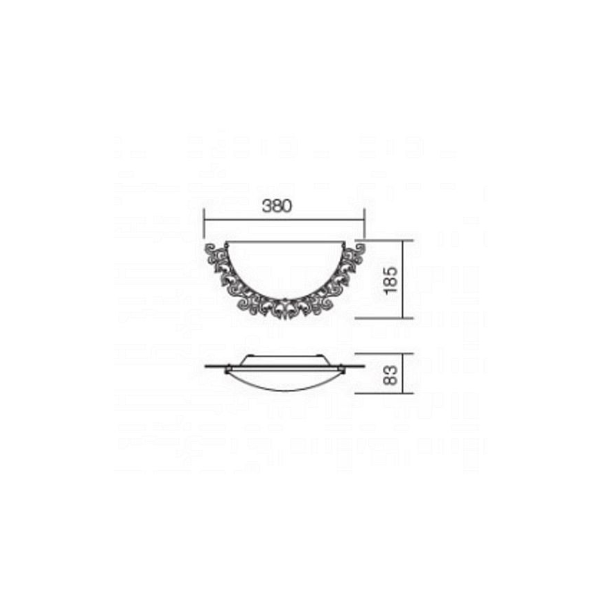 Redo 05-830 - Kinkiet VANITY 1xE27/42W/230V