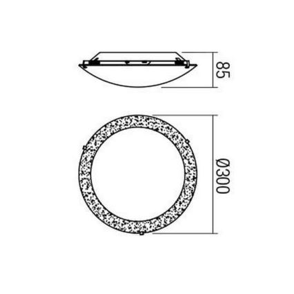 Redo 05-865 - LED Plafon ARTEMIS LED/12W/230V śr. 30 cm srebrny