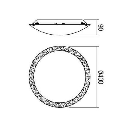 Redo 05-867 - LED Plafon ARTEMIS LED/18W/230V śr. 40 cm srebrny