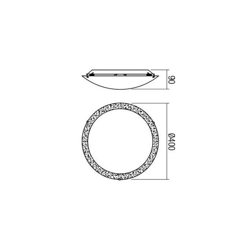 Redo 05-867 - LED Plafon ARTEMIS LED/18W/230V śr. 40 cm srebrny