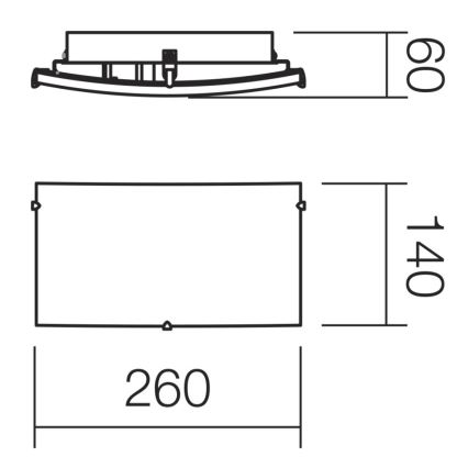 Redo 05-903 - Lampa sufitowa ISIDE 1xE27/42W/230V przezroczysta