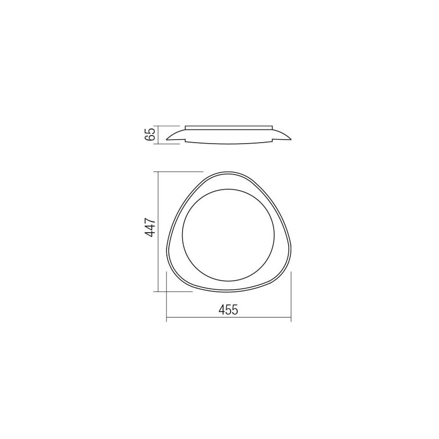 Redo 05-922 - LED Plafon VERENA LED/24W/230V antracyt