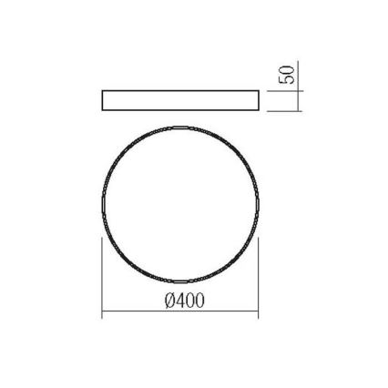 Redo 05-933 - LED Plafon KNOB LED/36W/230V 3000K-6500K 40 cm czarny