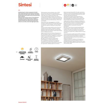 Redo 05-959 - LED Plafon ściemnialny SINTESI LED/45W/230V śr. 45 cm 3000-6000K + zdalne sterowanie