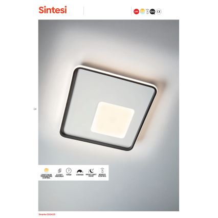 Redo 05-961 - LED Plafon ściemnialny SINTESI LED/53W/230V 45x45 cm 3000-6000K + zdalne sterowanie