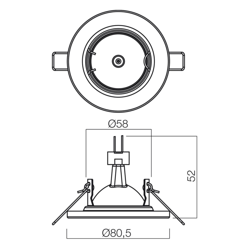 Redo 70309 - Oprawa sufitowa MT 1xGU5,3/50W/12V matowy chrom