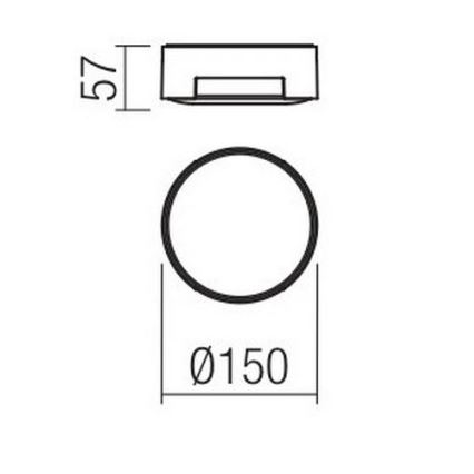 Redo 90004 - LED Plafon zewnętrzny SKOR LED/12W/230V śr. 15 cm IP54 brązowy