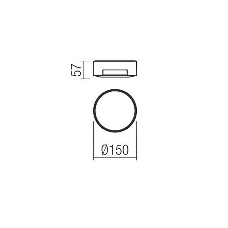 Redo 90004 - LED Plafon zewnętrzny SKOR LED/12W/230V śr. 15 cm IP54 brązowy