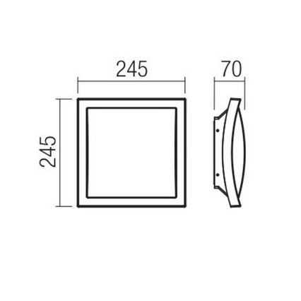 Redo 90008 - LED Plafon zewnętrzny TALLIN LED/21W/230V 24,5x24,5 cm IP54 brązowy