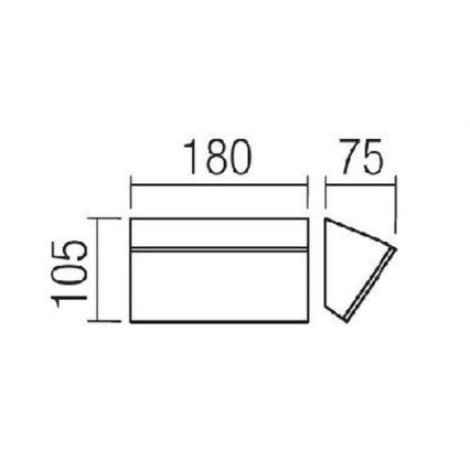 Redo 90015 - LED Kinkiet zewnętrzny TOKYO LED/12W/230V IP54