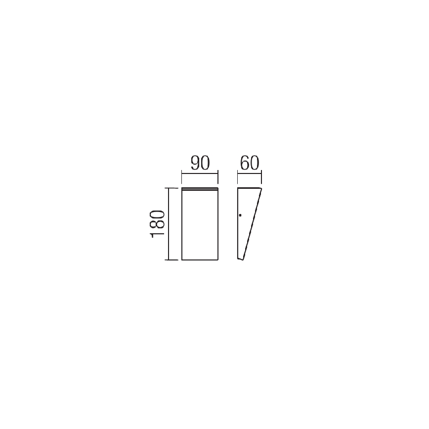 Redo 90019 - LED Kinkiet zewnętrzny TOKYO LED/12W/230V 3000K IP54 szary