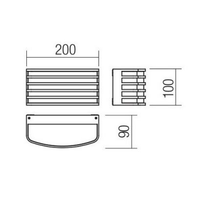 Redo 90038 - LED Kinkiet zewnętrzny SEBRA LED/15W/230V IP54