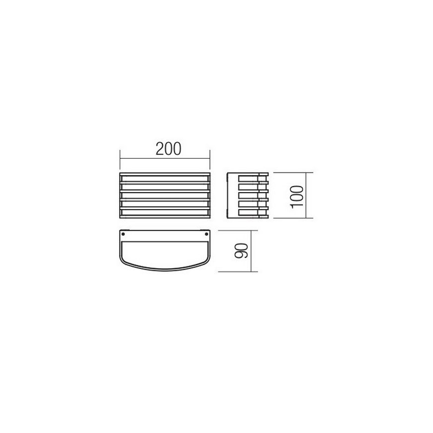 Redo 90038 - LED Kinkiet zewnętrzny SEBRA LED/15W/230V IP54